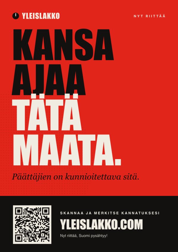 Juliste: Kansa ajaa tätä maata