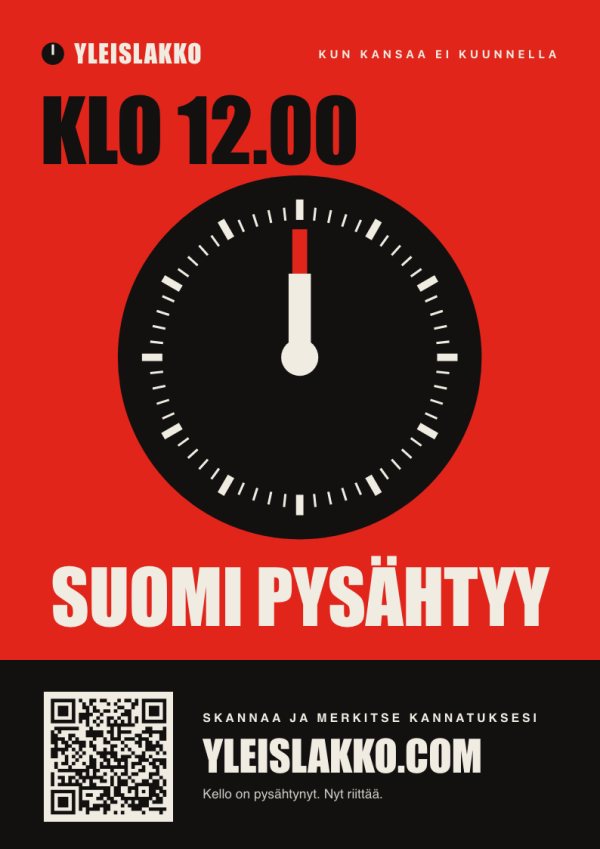 Juliste: Klo 12.00