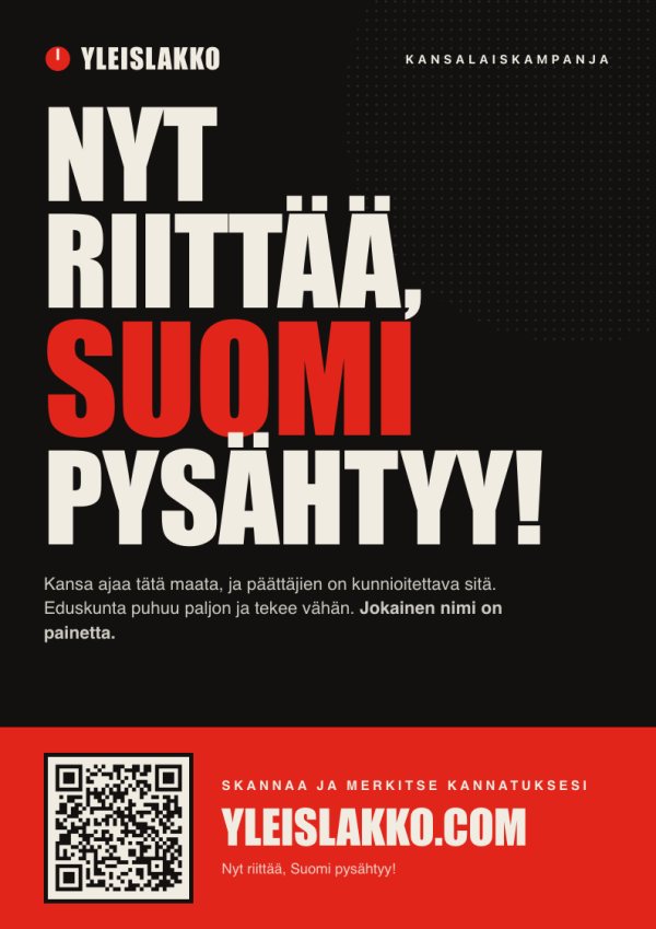 Juliste: Nyt riittää